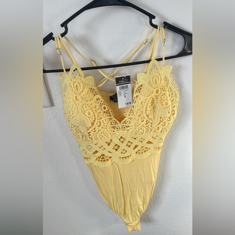 Yellow body suit NWT from Rue21!